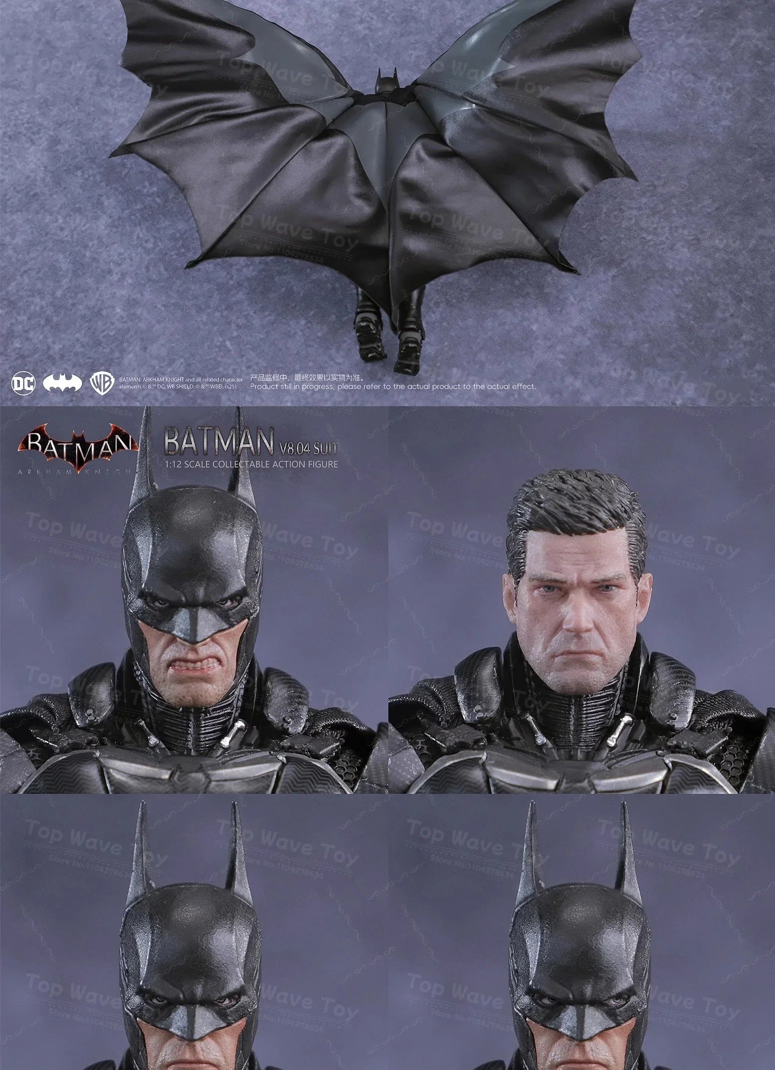 2025 In Stock Batman Arkham Knight Action Figure LPZZ 1/12 Scale Soldier Warrior Edition Batman Full Set 6-inches Model Toys