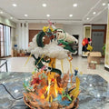 38cm Dragon Ball Figure Son Goku vs Vegeta IV Can glow Anime game model Desktop ornament decorations Holiday Gifts Children toys