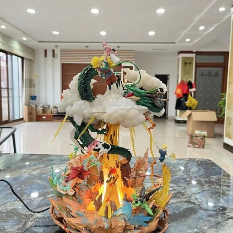 38cm Dragon Ball Figure Son Goku vs Vegeta IV Can glow Anime game model Desktop ornament decorations Holiday Gifts Children toys