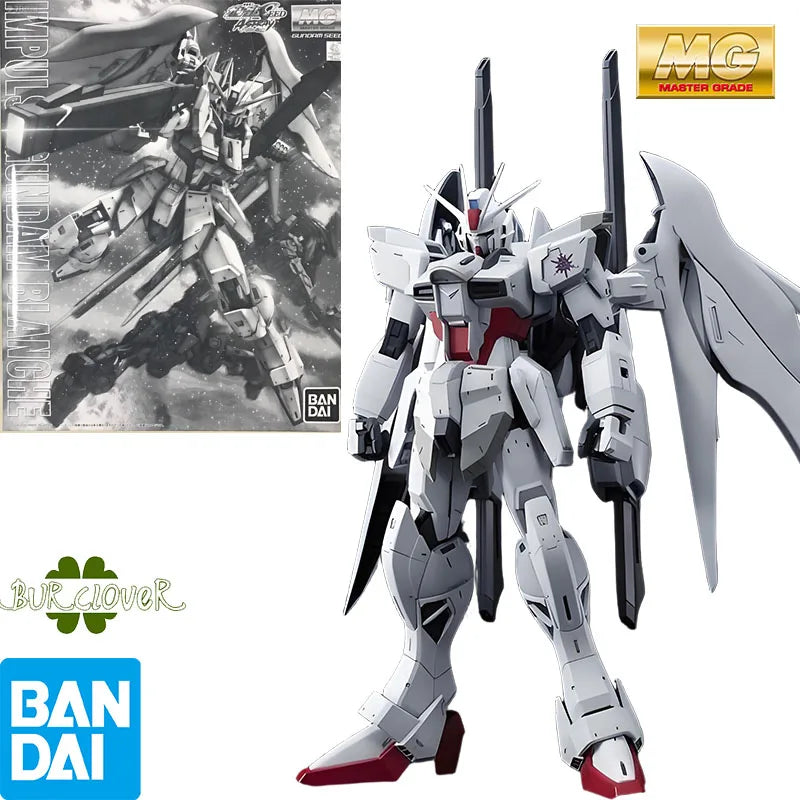 Bandai Original MG Impulse Gundam Blanche ZGMF-X56S 1/00 Anime Action Figure Assembly Model Toys Gifts For Children GUNDAM