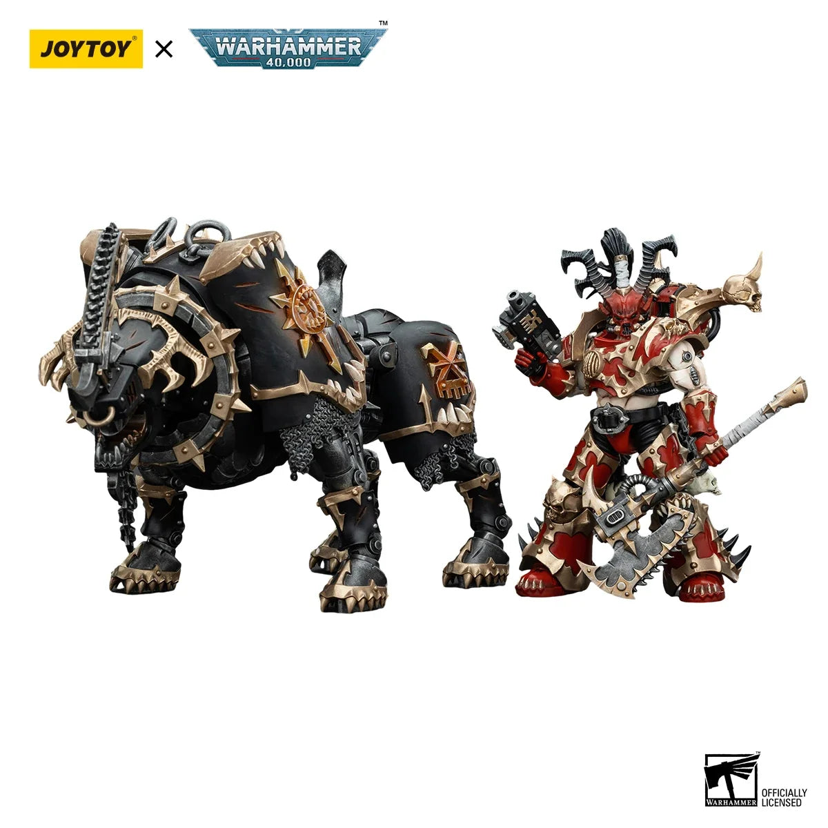 JOYTOY Warhammer 40k 1/18 Action Figures Anime 30cm World Eaters Lord Invocatus