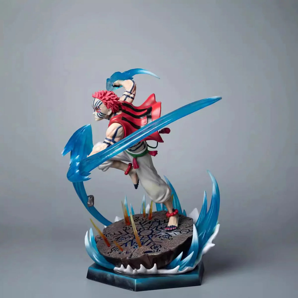 Demon Slayer Akaza Luminous Hand-Made Model Statue Scene Third Wind Gk Jianke Collectible Action Figure Toy