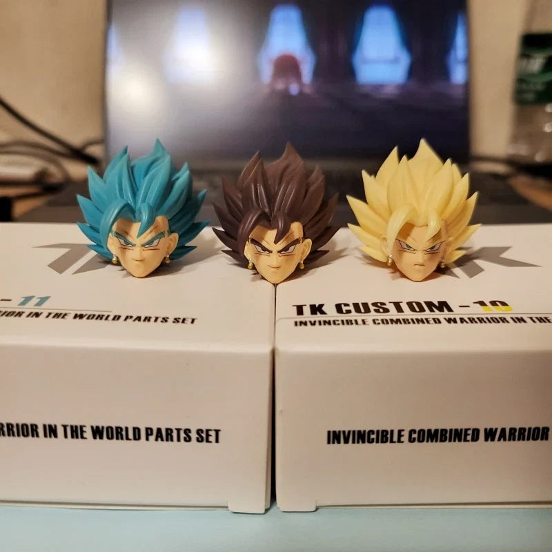 Tk Custom Dragon Ball Z Vegetto Dragon Ball Blue Super Saiyan 07/08/09 SHF Vegito Head Accessories Action Figure Head Sculpt Toy