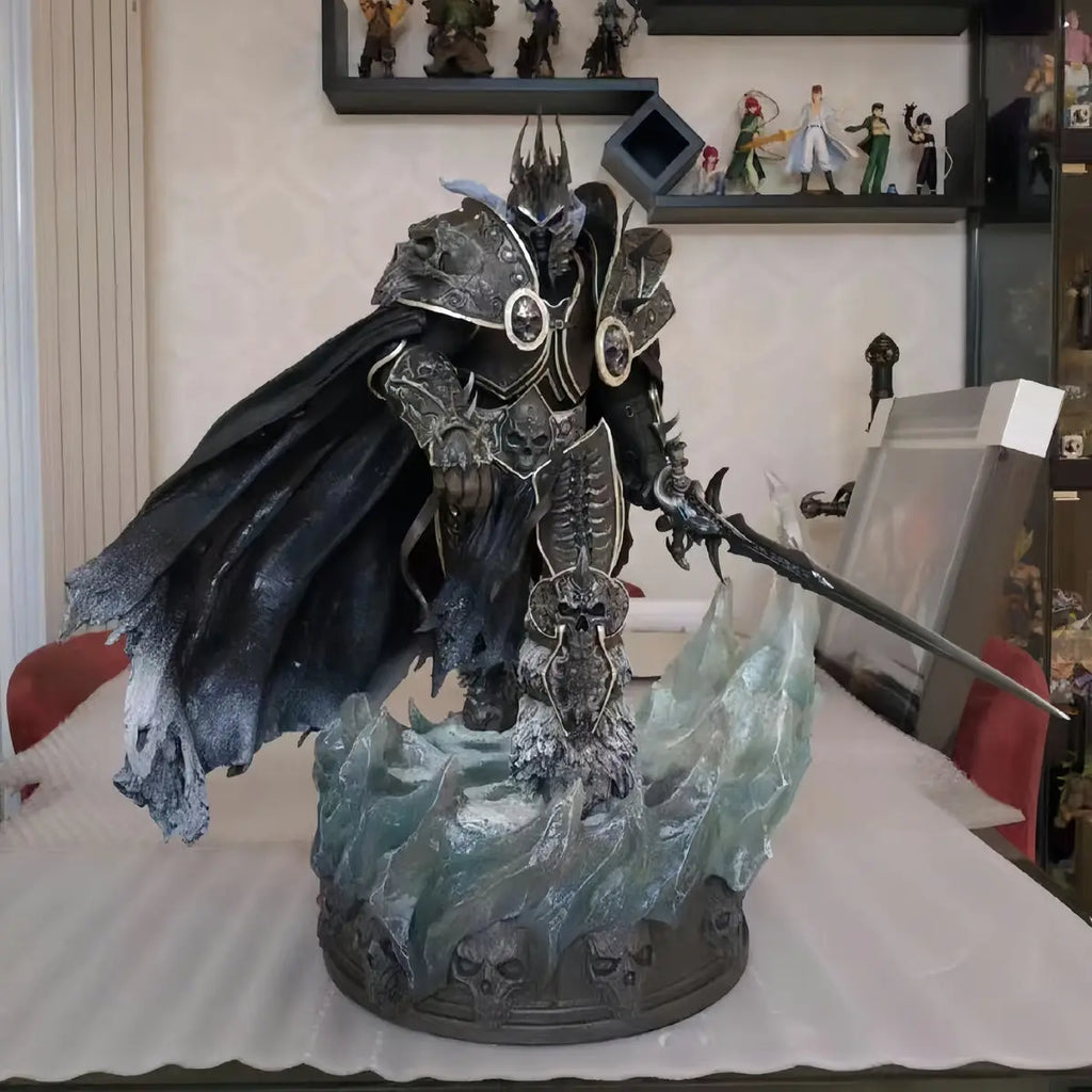 World Of Warcraft Figure Lich King Figures Arthas Menethil Figurine Pvc Gk Statue Model Doll Collection Room Decoration Toy Gift