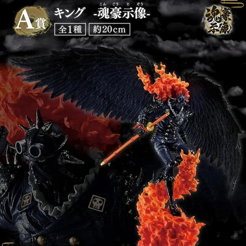 Original BANDAI Ichiban KUJI ONE PIECE EX Warriors Who Stand with Dragons Queen King Kaido Anime Figures Model Collection
