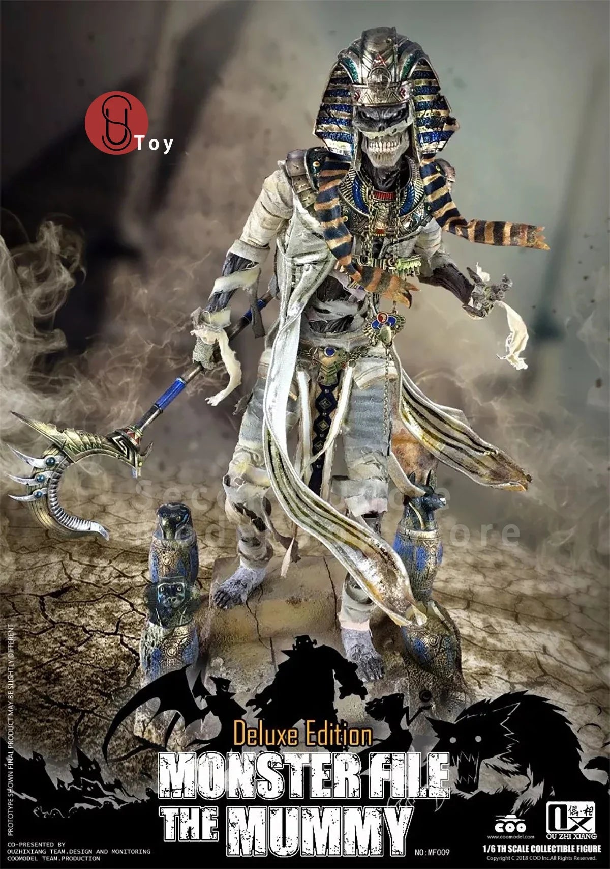 COOMODEL MF008 MF009 1/6 Monster File The Mummy Egypt Skeleton platform 12'' Action Figure Full Set Collectible Model Toys Gift
