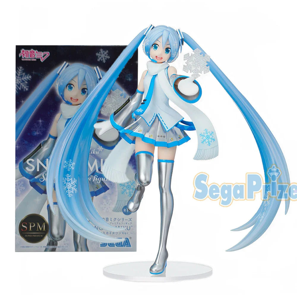 22CM Anime Figur Vocaloid Hatsune Miku SPM Figur Snow Miku Skytown Ver. Stehende Anime Modell Spielzeug Geschenk Sammlung Actionfigur