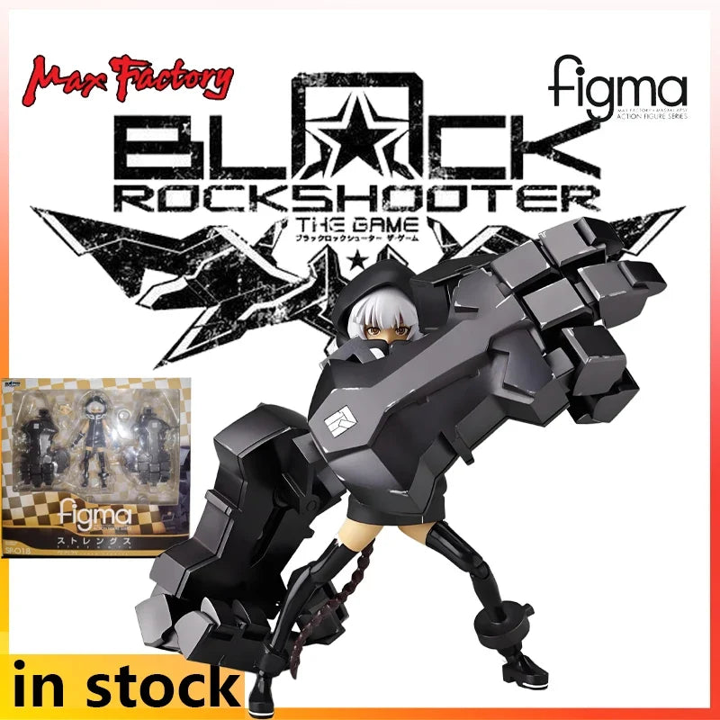 Max Factory Figma Finished Product Movable Exquisite Doll Black Rock Shooter Anime Action Figure Toy Model Festival Gift for Boy