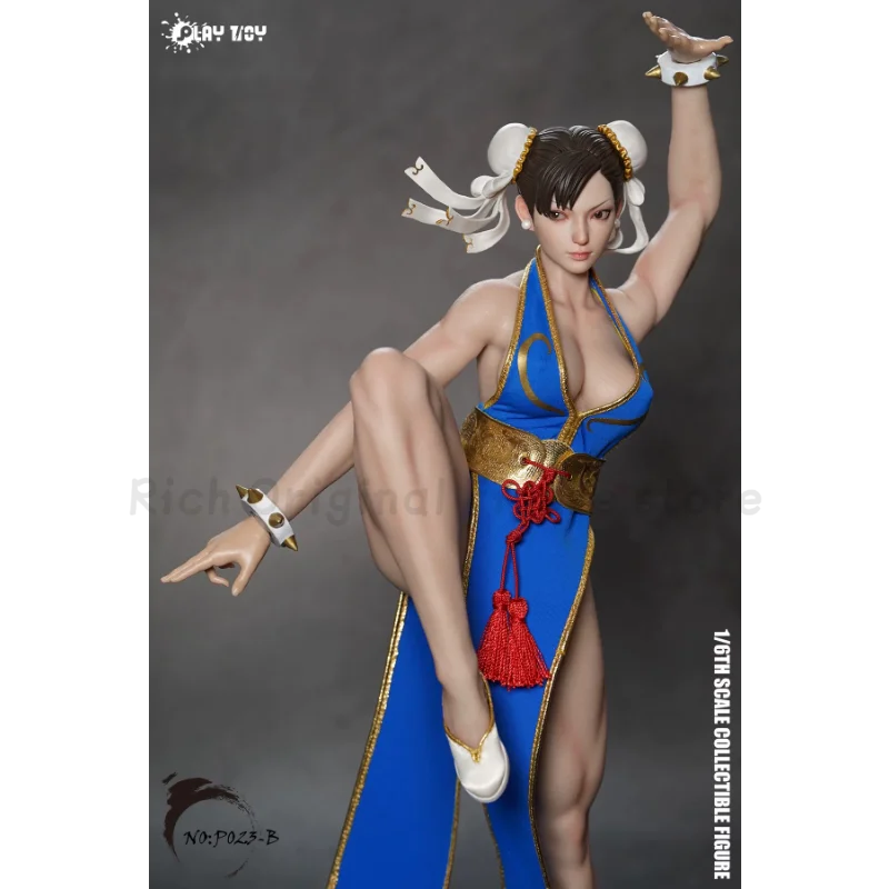 【In Stock】Original PLAY TOY P023 Street Fighter Chun Li Animation 1/6 Action Figure Model Toys Ornaments