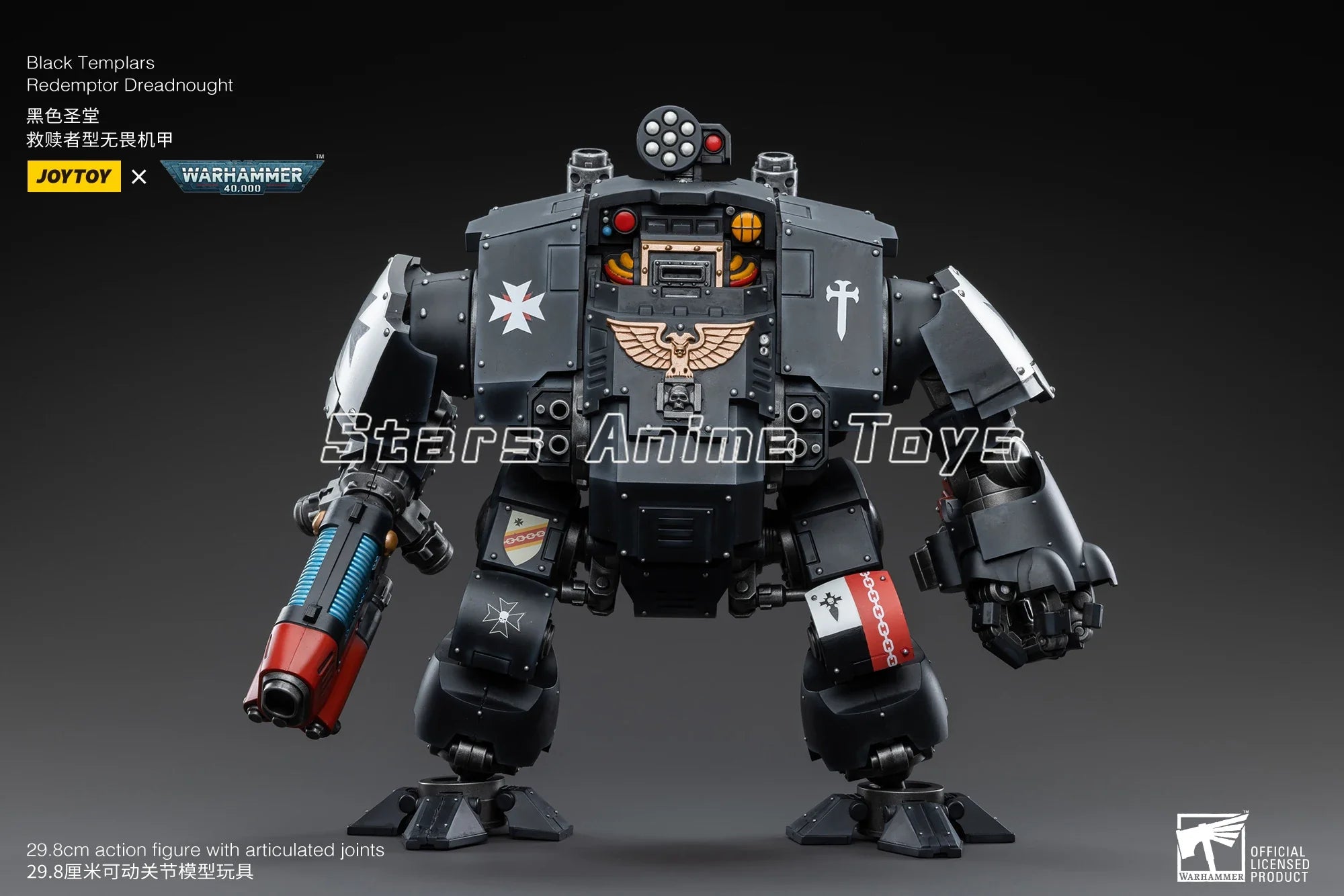 JOYTOY Warhammer 40000 Black Templars Redemptor Dreadnought 1/18 Action Fique Original
