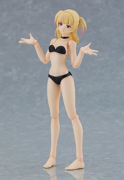 【FS】 Original Max Factory figma 581 Female Body (Yuki) Black Bodycon Dress Figure Model Toys Gifts Collection