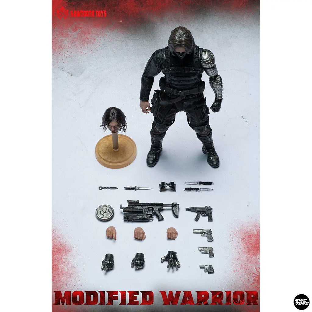 SAWTOOTH TOYS Winter Soldier Modified Warrior - Actionfigur im Maßstab 1:12 STM-20253 Anime-Modell Trendy Toys Desktop-Sammlerstücke
