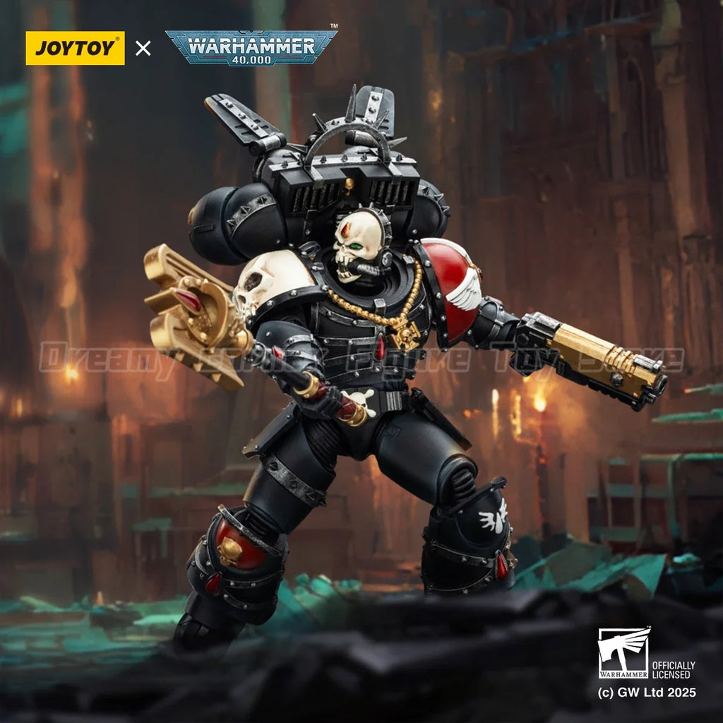 【In Stock】JOYTOY Warhammer 40K Blood Angels Lemartes with Jump Pack,Blood Crozius and Absolver Bolt Pistol 1/18 Action Figure