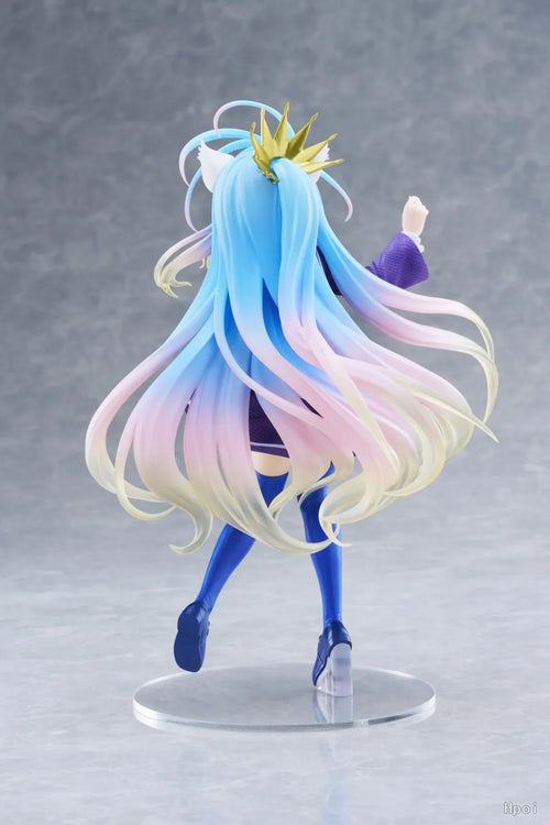 18.9cm Anime No Game No Life Figure Shiro Figure Cat Ear School Uniform Ver Figure Toy Gift Collection Aciton Figure PVC
