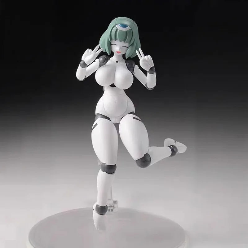 13cm Anime Polynian Fll Janna White Skin Ver 2.0 PVC Cute Girl Action Figure Articulated Joints Desk Decor Collection Gift Toy