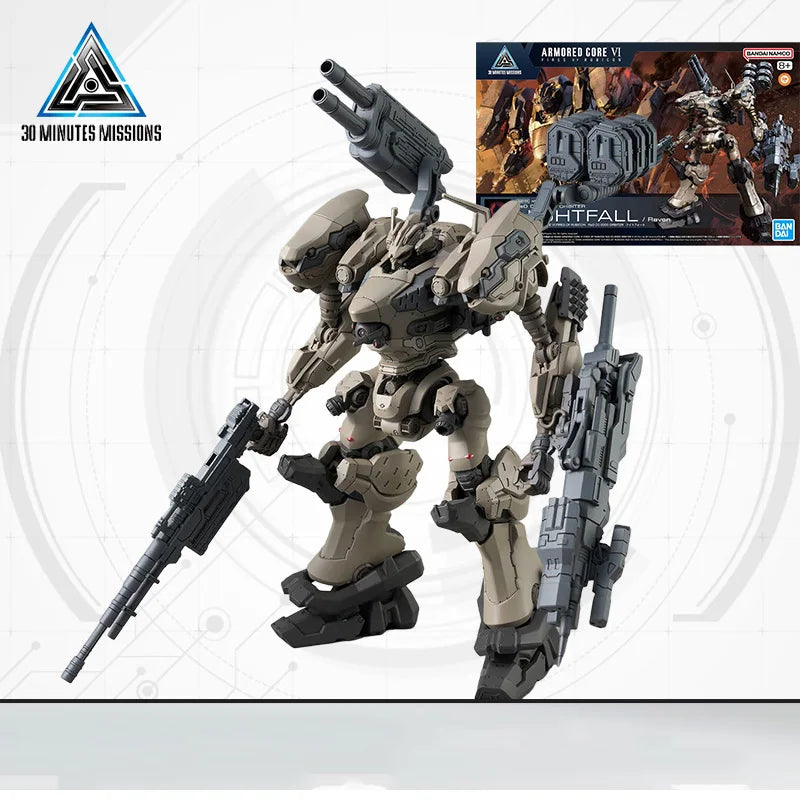 Bandai Genuine 30MM ARMORED CORE VI NIGHTFALL STEEL HAZE BD-011 MELANDER Liger Tail CC-2000 ORBITER Anime Figure Assembly Model