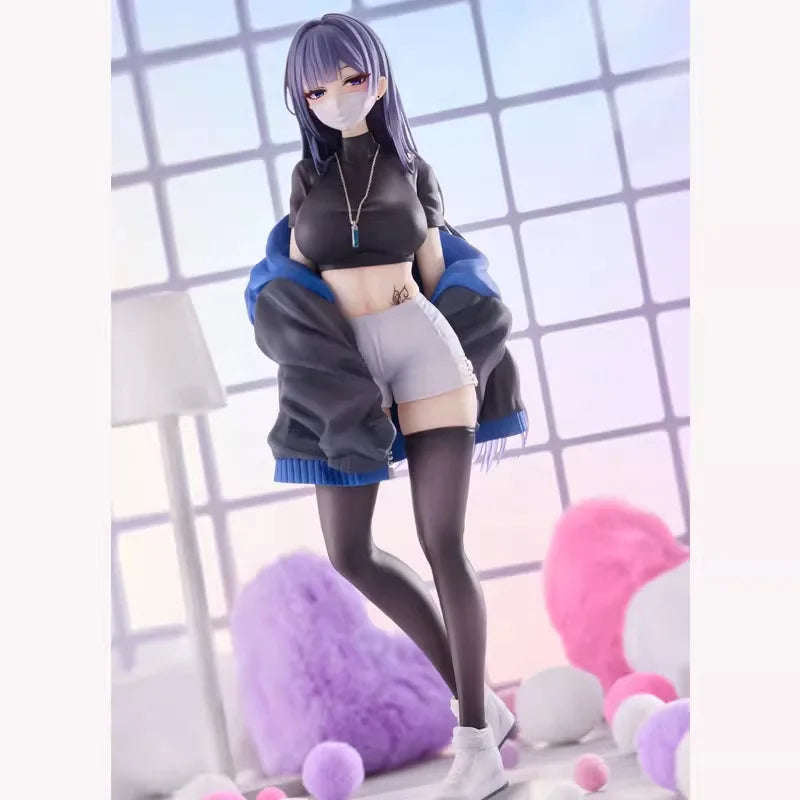 24cm Yuna Illustration Manga Anime Figure beauty fashion masked girl action figure Ornament Collection Desktop Display Toy Gift