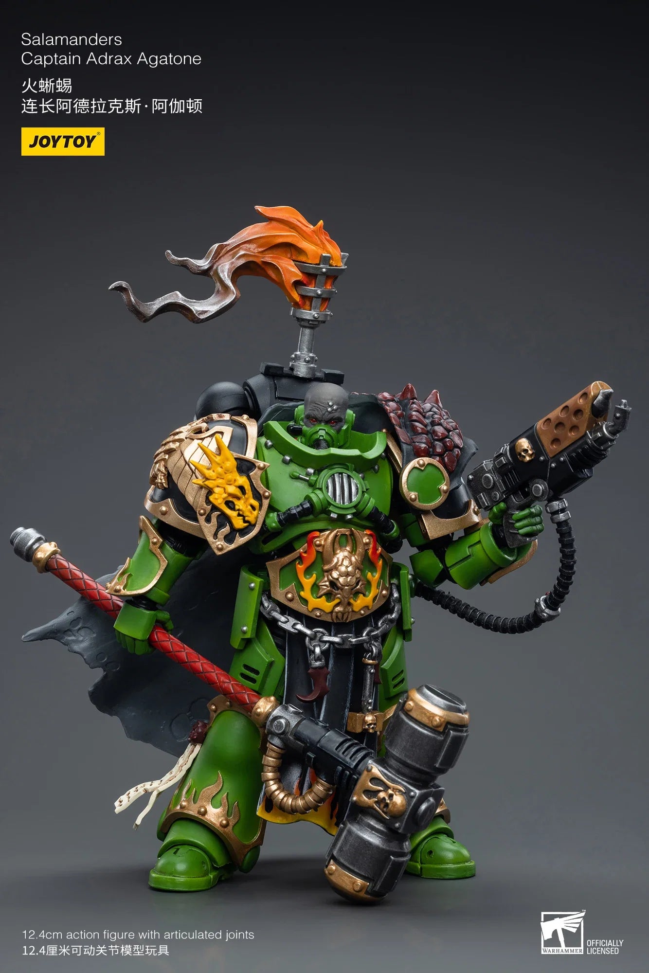 JOYTOY 40K 1/18 Salamanders Captain Adrax Agatone Action Figures Model Gift for Collection