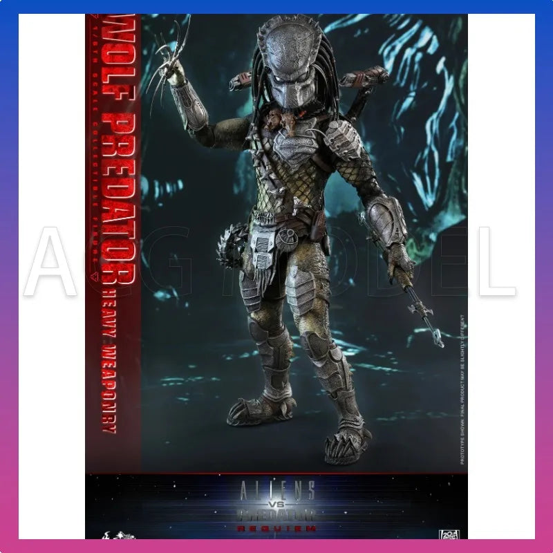 Original Hot Toys Wolf Predator Action Figure 1/6 Aliens vs Predator - Requiem Predator Figurine HT MMS443 Customized Toy