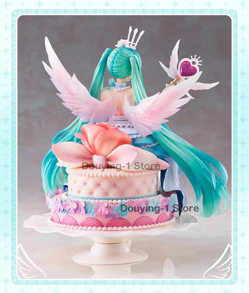 In Stock TAITO MIKU 2020 Memorial Day Sweet Angel Ver. 1/7 Action Figure 18cm PVC Collectible Model Gift