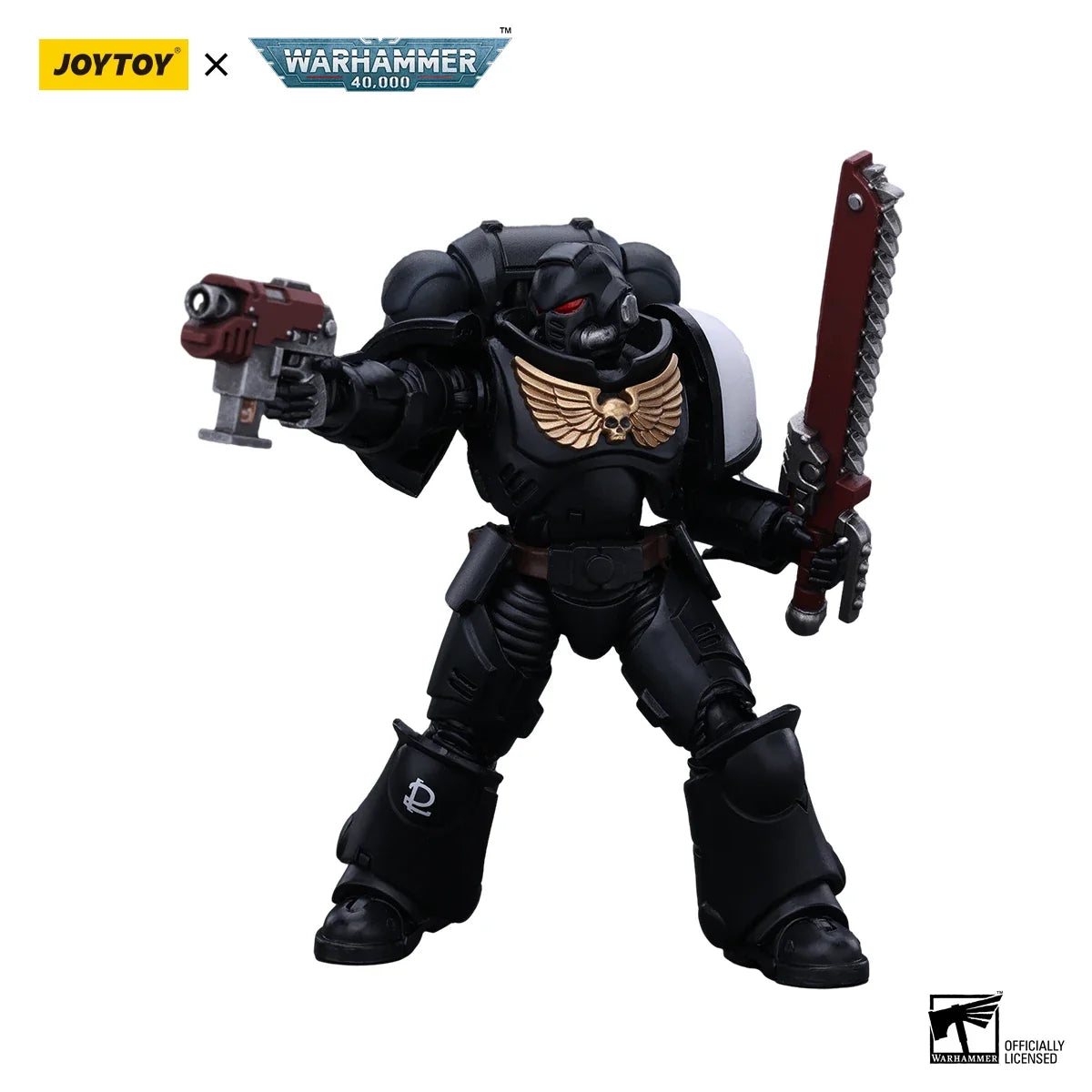 JOYTOY Warhammer 40K 1/18 Action Figure Space Marines Black Templars Outriders Brother Valtus Anime figures Toys Model