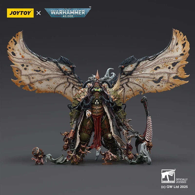 In Stock JOYTOY 1/18 Action Figure Mortarion Demon Nurgle Prime and Ancient Weapons "Lantern" and "Silence" Toy Gift