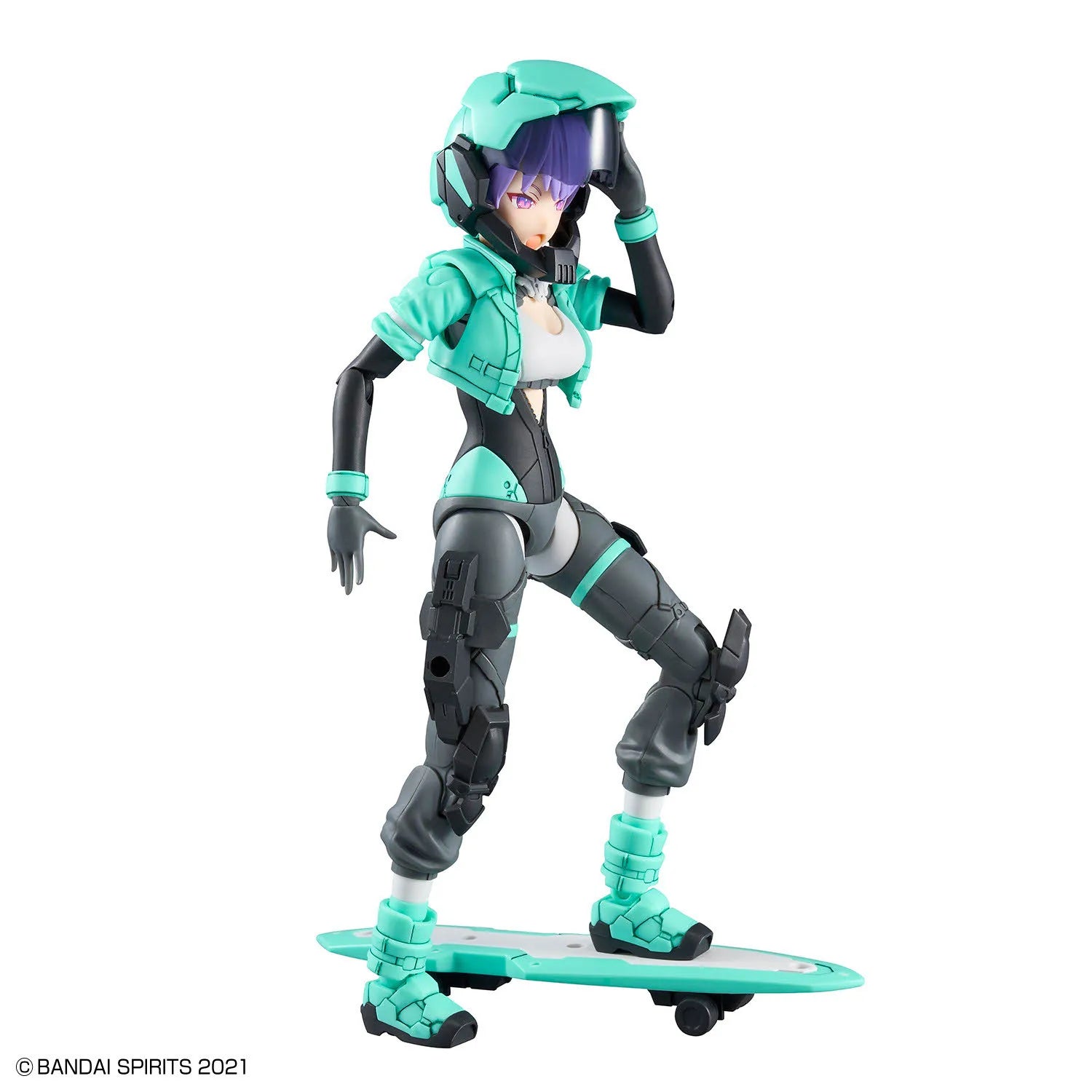 BANDAI 30MS SIS V00 RYDIRA Color A Skateboard Clothing Mobile Suit Girl Anime Action Figure Model Toy Assembly Collection