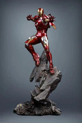 75cm Iron Man Figure MK7 Flying Posture Can Glow Anime Model High-end Resin  Desktop Ornament Decorations Children Toys Gifts