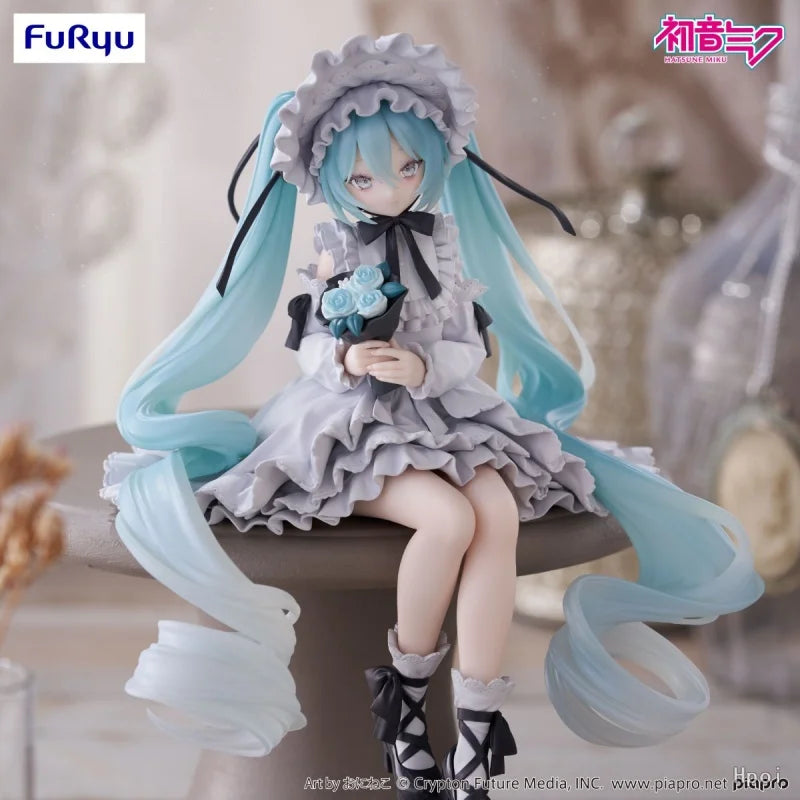 FuRyu Original 15Cm Noodle Stopper ヴィンテージドール Hatsune Miku Action Figure Toys For Kids Gift Collectible Model Ornaments