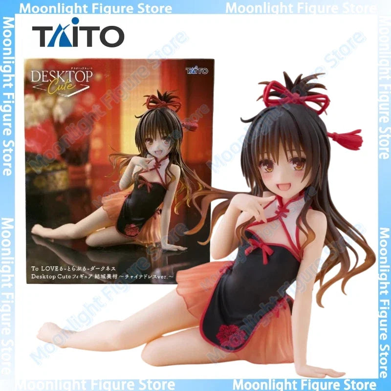 In Stock TAITO Desktop Cute Yuuki Mikan Cheongsam Doll Ornaments Anime Action Figure Toy Gift Model Collection
