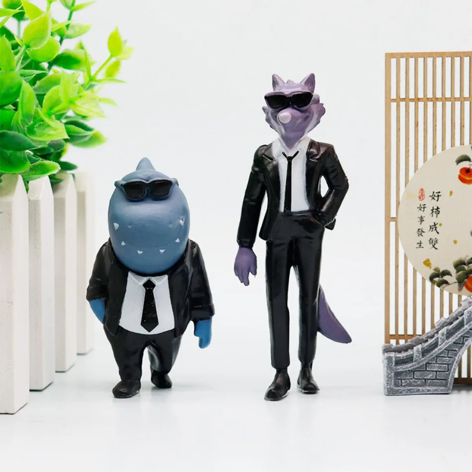 6pcs Movie The Bad Guys action figure Toys Kawaii Wolf Piranha Snake Shark Tarantula Anime Doll PVC Animal Toy birthday  Gift