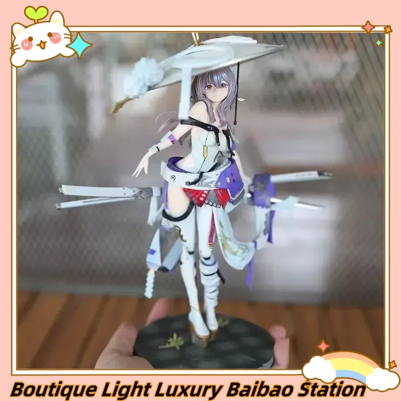 25cm Anime Nikki Red Lotus Victory Goddess Anime Gk Model Handmade Trendy Play Statue Periphery Collection Ornament Toy Gift