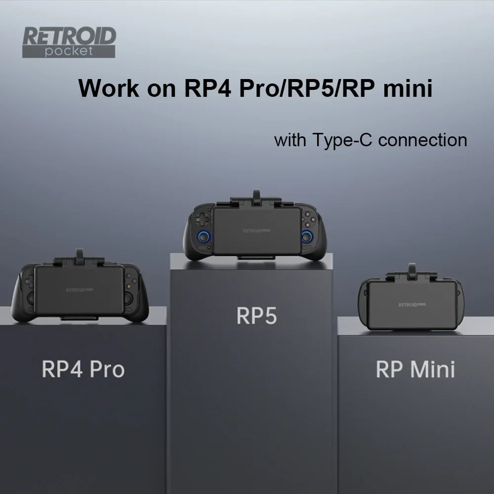 Reebolnic Retroid Pocket Dual Screen for RP4 Pro RP5 Handheld Game Console 5.5Inch Touch Screen TypeC Game Console Double Screen
