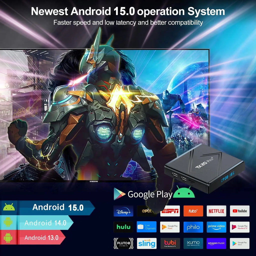 TX20 Pro+ Smart TV Box Android  4K 8K HD 4G 5G Dual WIFI 3D BT5.0 Video Media Player 8GB 128GB Allwinner H313 Set-top Box iptv