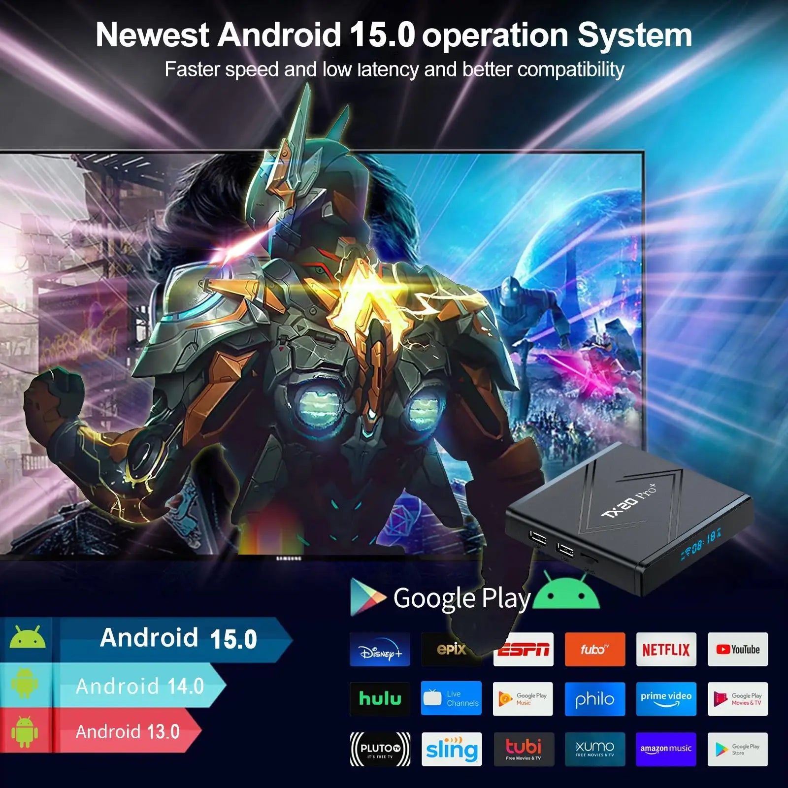 TX20 Pro+ Smart TV Box Android  4K 8K HD 4G 5G Dual WIFI 3D BT5.0 Video Media Player 8GB 128GB Allwinner H313 Set-top Box iptv