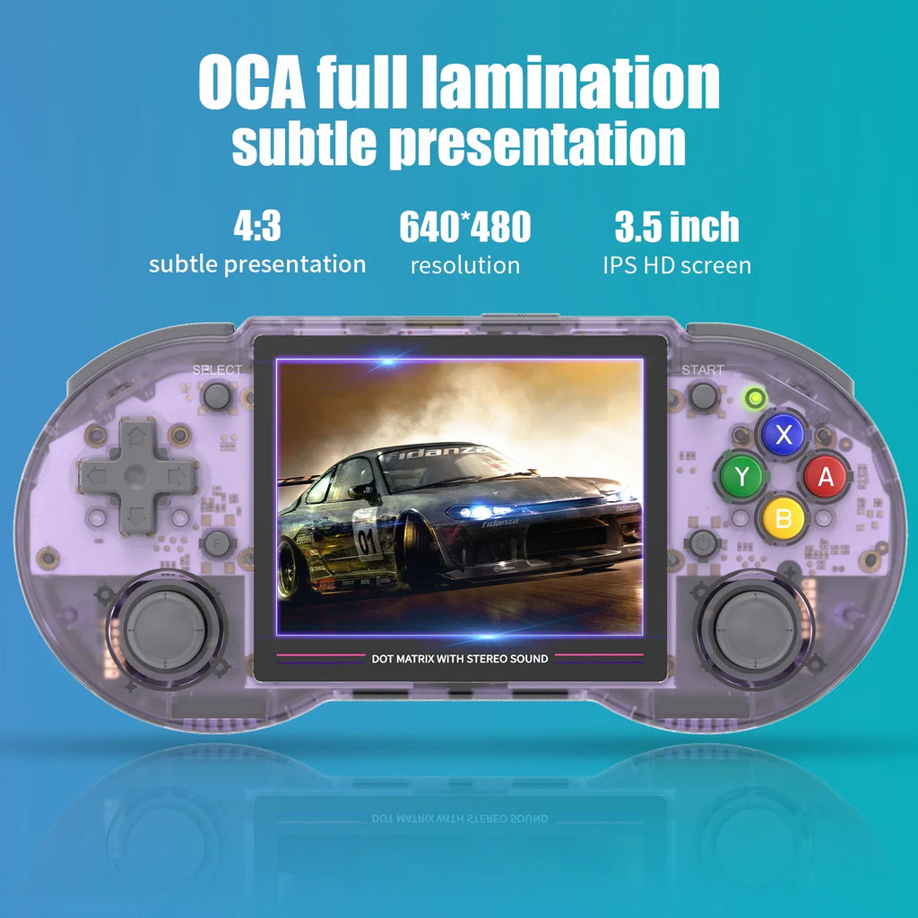 ANBERNIC RG353PS Retro Handheld Game Console 3.5'' IPS Screen Linux OS RK3566 64bit Game Player Built in 3500mAh Battery 128G