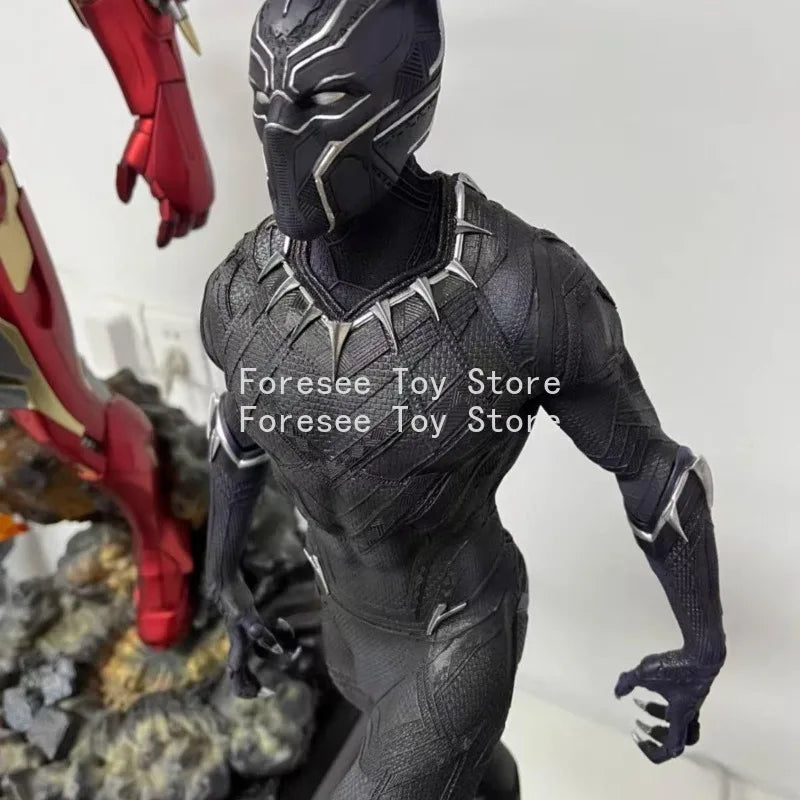 The Avengers 60cm Black Panther Figure Standing Posture Model Resin Material Anime Action Collect Desktop Ornaments Children Toy