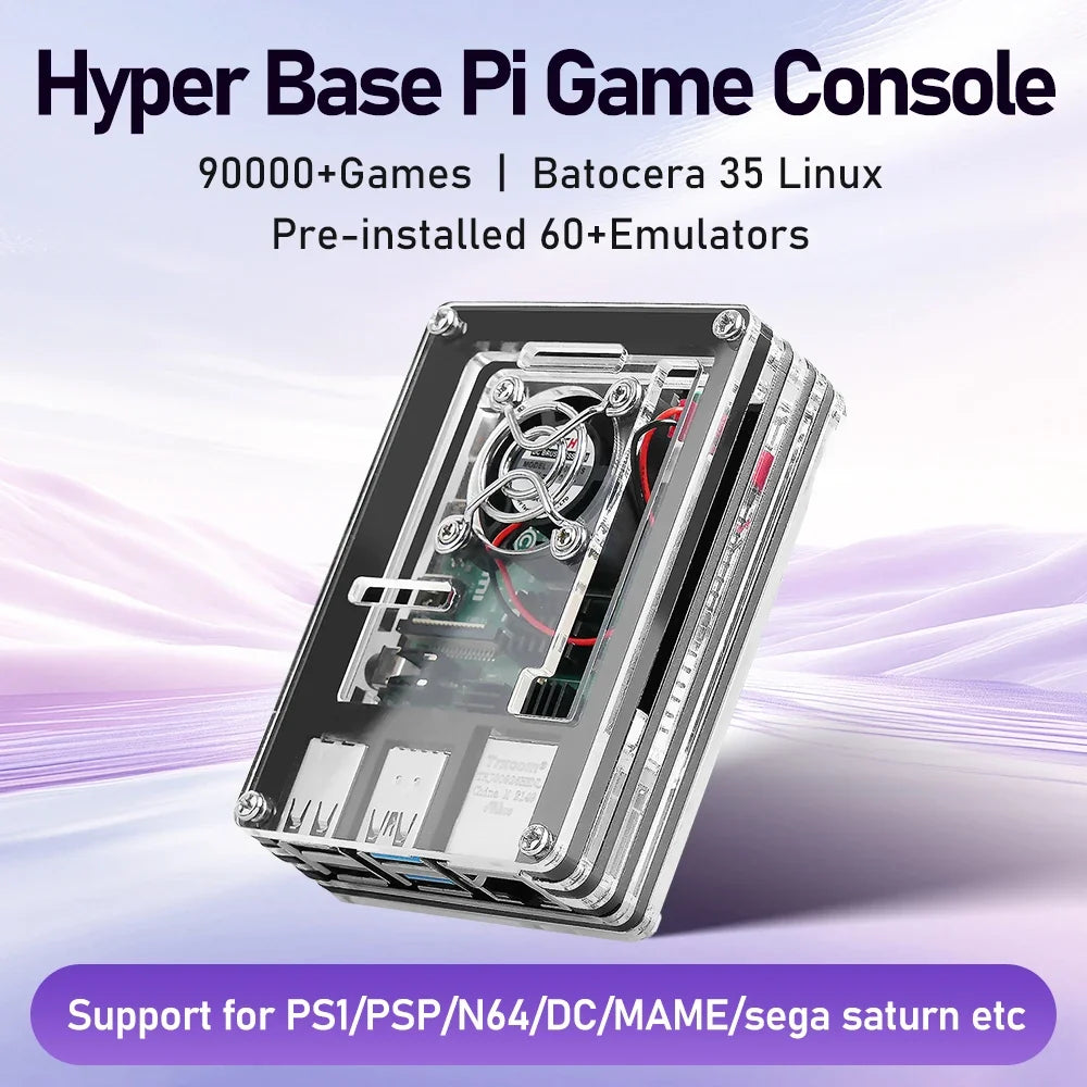 CM4 Raspberry Pi 4 Model B video Game Console Retro Game Box MINI PC With 90000+Games Batocera OS wired&wireless network