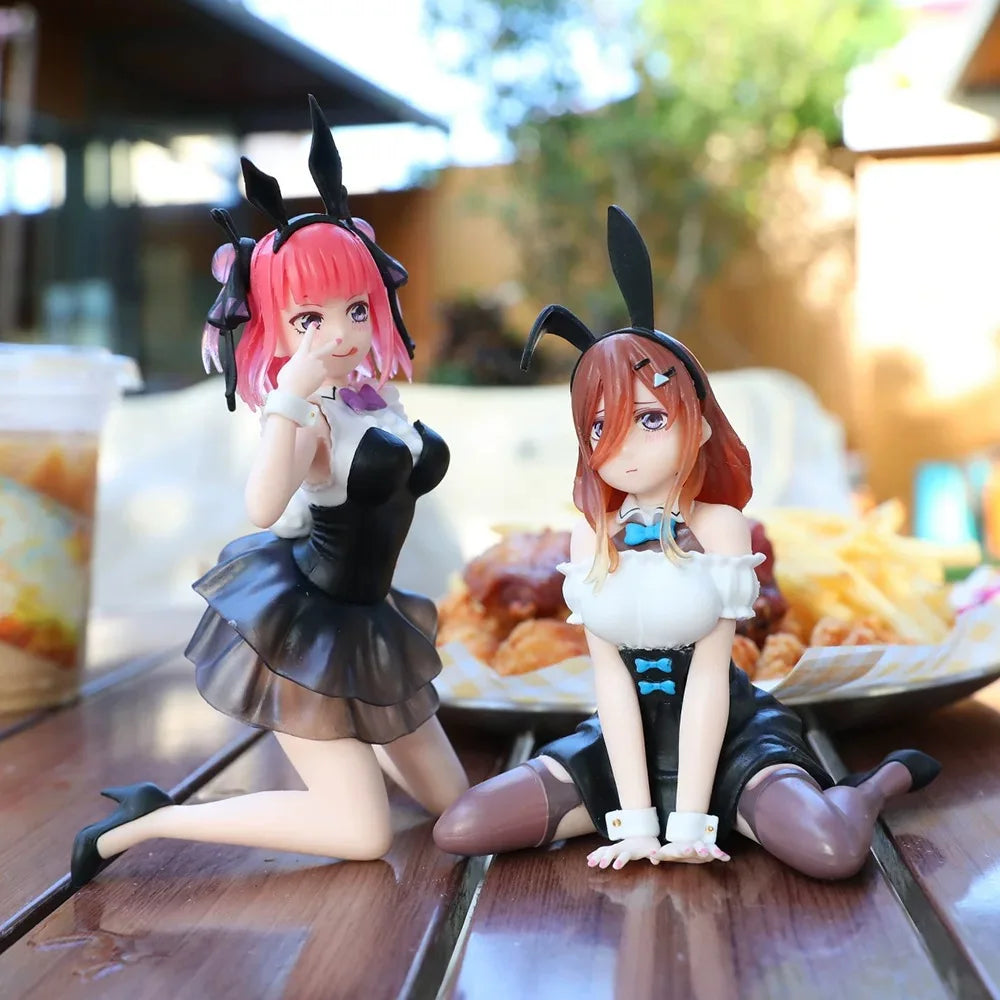 12cm Anime Nakano Nino Figurine The Quintessential Quintuplets Doll Cat Nakano Miku Figure Model PVC In Stock Desktop Cute Toys