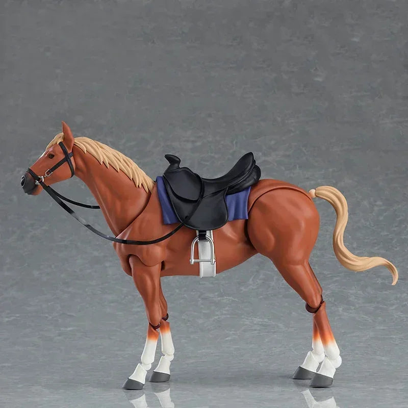 16cm #490 Figma Anime Figure Figma Horse ver.2 White/Brown/Chestnut Action Figure Max Factory Collectible Model Doll Toys Gifts