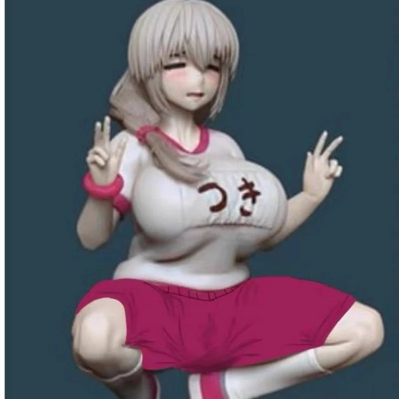 Resin White Mold Assemble High Precision 3D Print Game Figure Girl Uruibara Moon White Mold Kit Static Collectible Model