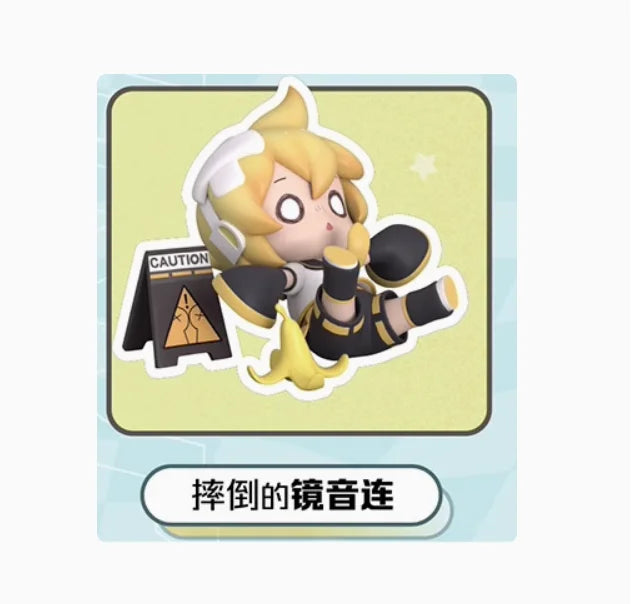 Hatsune Miku Kagamine Rin Kagamine Len Q-version box-packed fall figure In shelf Brand new genuine
