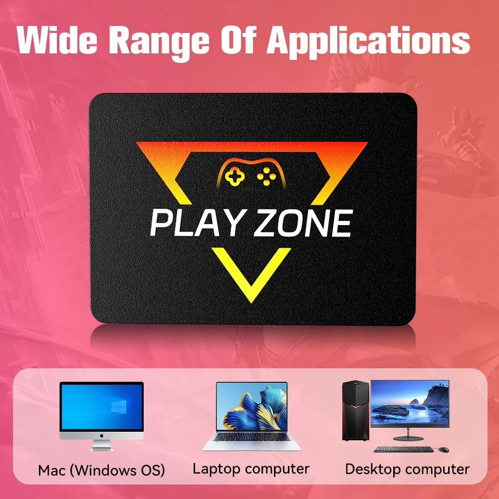Playzone 1TB Retro Game SSD For PS5/Xbox/Switch/PS4/PS3 Portable Emulator Consoles With 16000+ Games Plug&Play For Win PC/Laptop