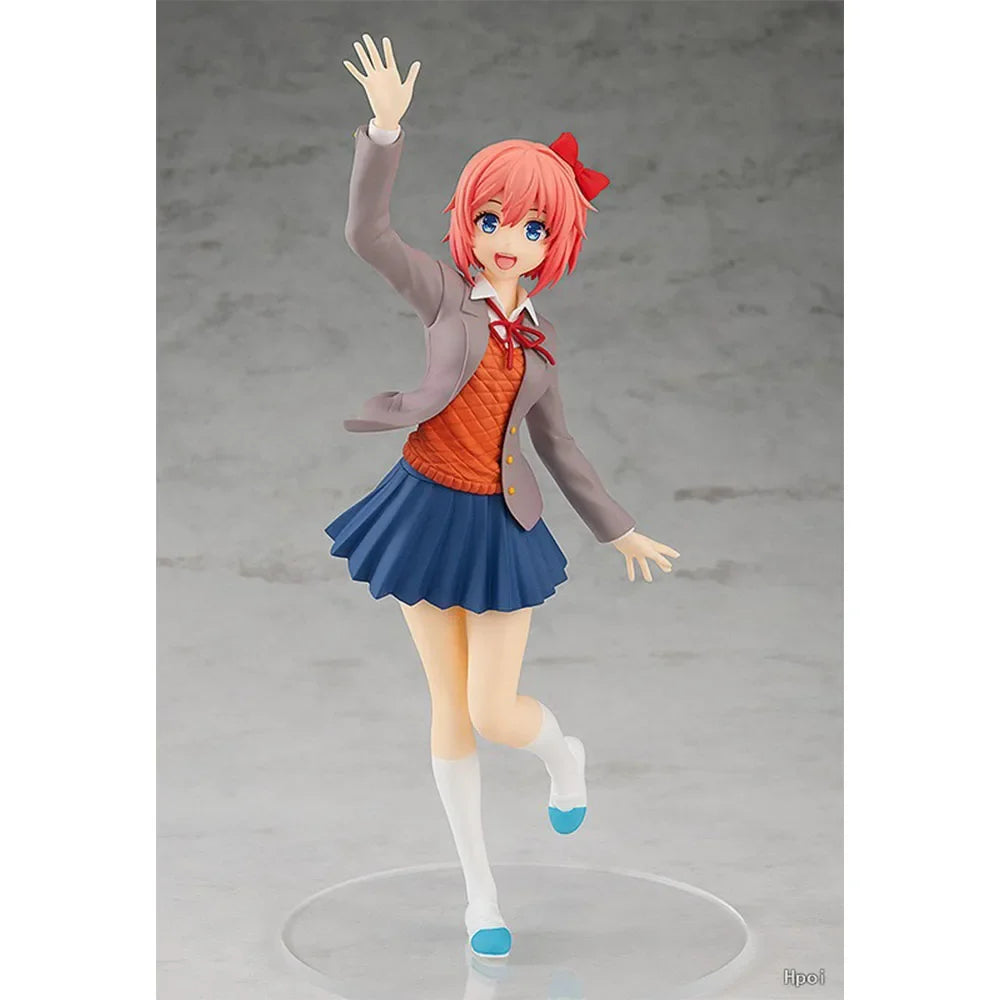 18CM Anime Game Doki Doki Literature Club Sayori Figure Cute Girl Animation Model Toys Gifts Collection Decoration Ornaments PVC