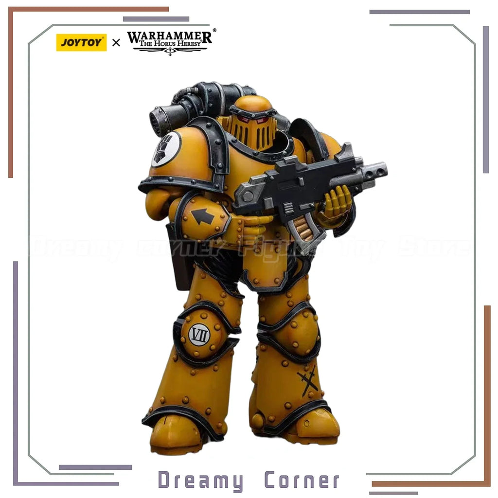 【In Stock】JOYTOY Warhammer 40K Imperial Fists Legion Mklll Tactical Squad Legionary with Bolter 1/18 Action Figure Toys Model
