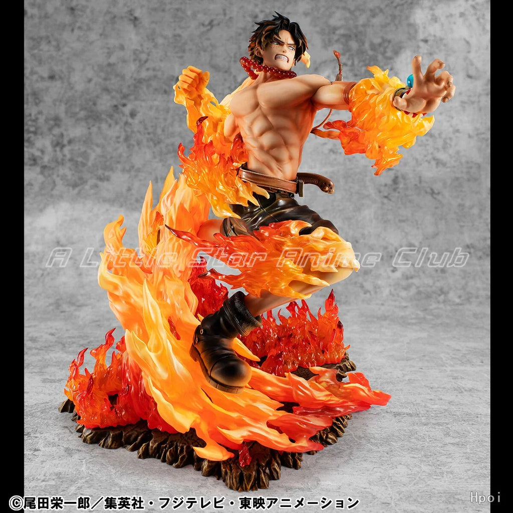 In Stock Original MegaHouse Portrait.Of.Pirates ONE PIECE NEO-MAXIMUM PORTGAS.D.ACE Gift Figure