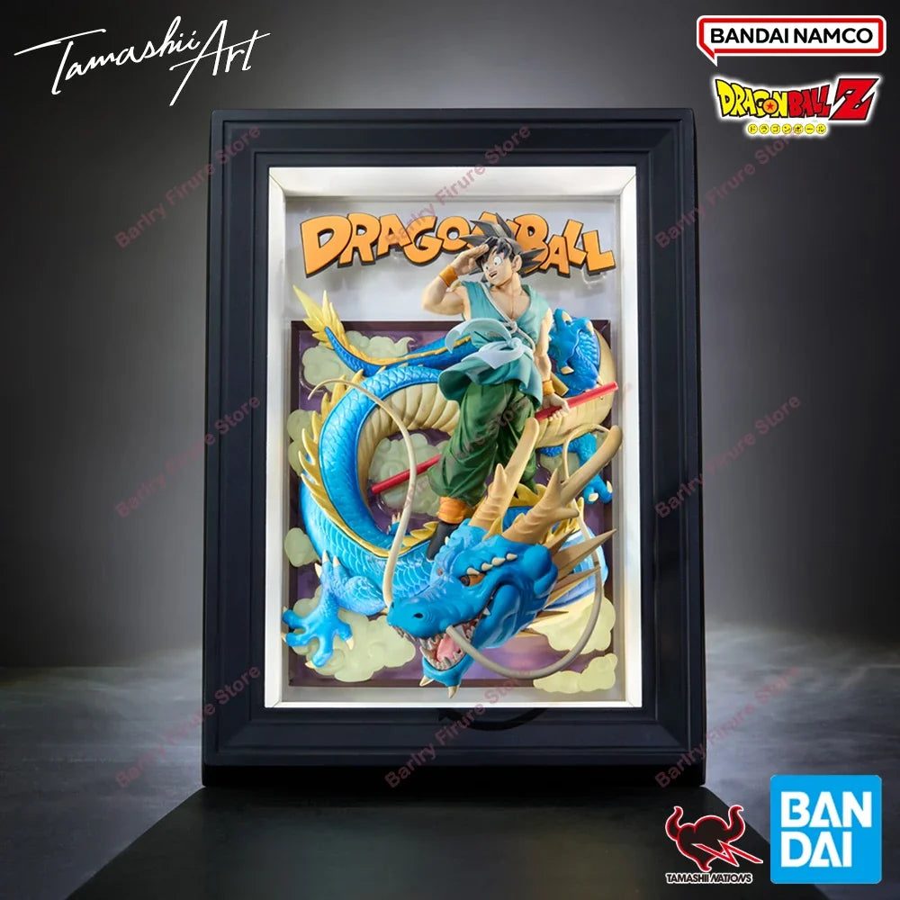 In Stock Original BANDAI Tamashii Art DRAGON BALL SON GOKU & DRAGON Anime Figure Action Figurine Boxed Model Toys Holiday Gifts