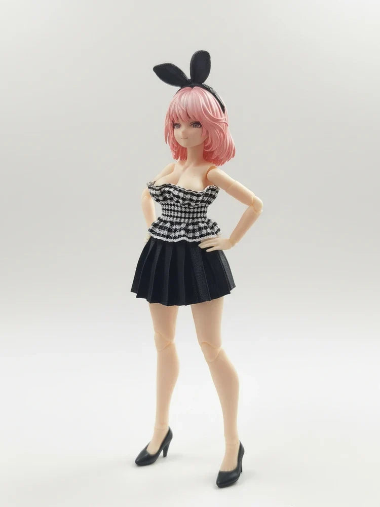6 Inch Soldier Girl Clothes Skirt Robot Maiden Body Suitable for /2 Sc Static Figure Rabbit Girl Anime Themed Collectible