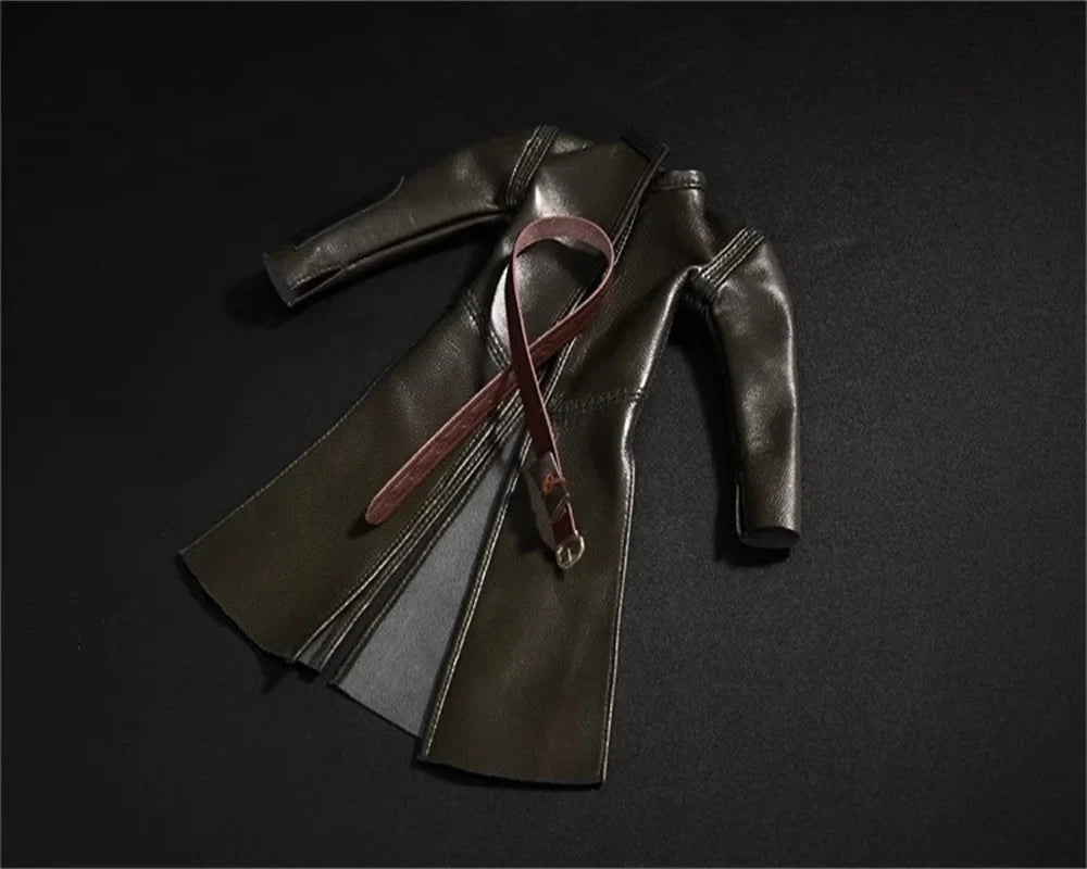 WonderWorld 1/6 Scale Soldier Long Leather Coat Jacket Model Toy Accessories For 12'' Action Figure Body In Stock