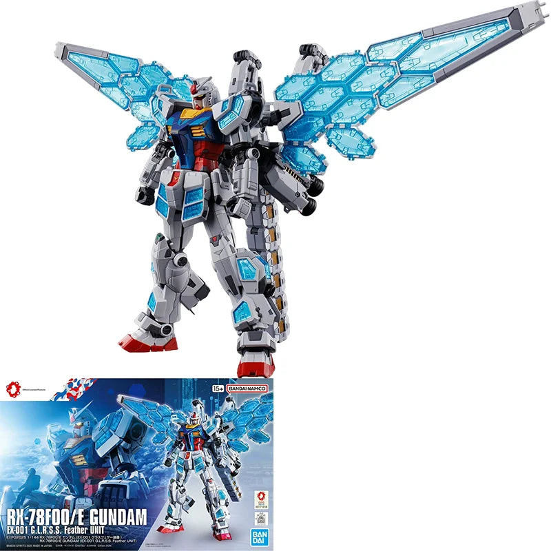 BANDAI SPIRITS Original in Stock RX-78F00/E Gundam 1/144 EX-001 G.L.R.S.S Feather Unit Anime Cartoon Assemble Model Kit